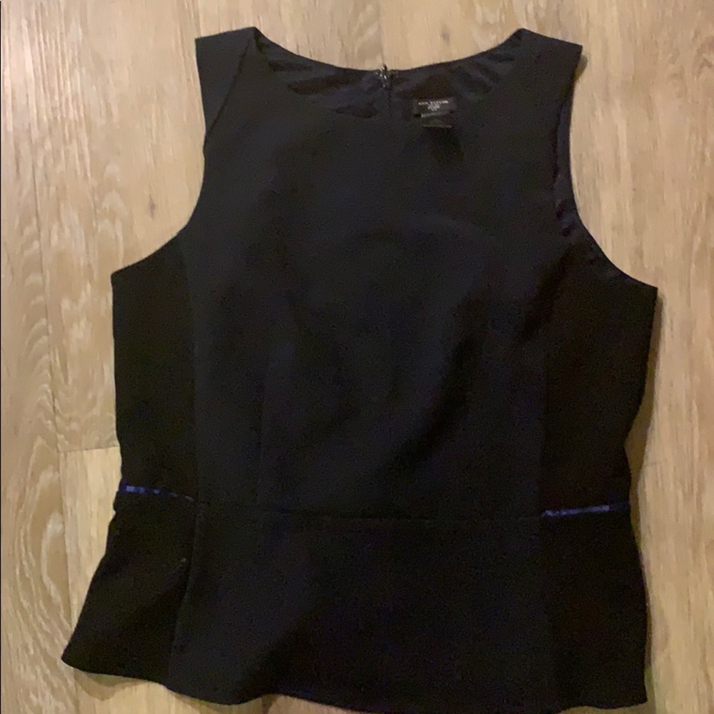 Navy peplum shirt